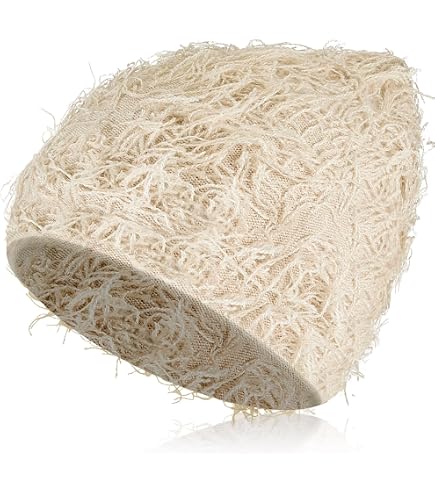 CORIRESHA Unisex Distressed Beanie Fuzzy Knitted Hat Winter Warm
